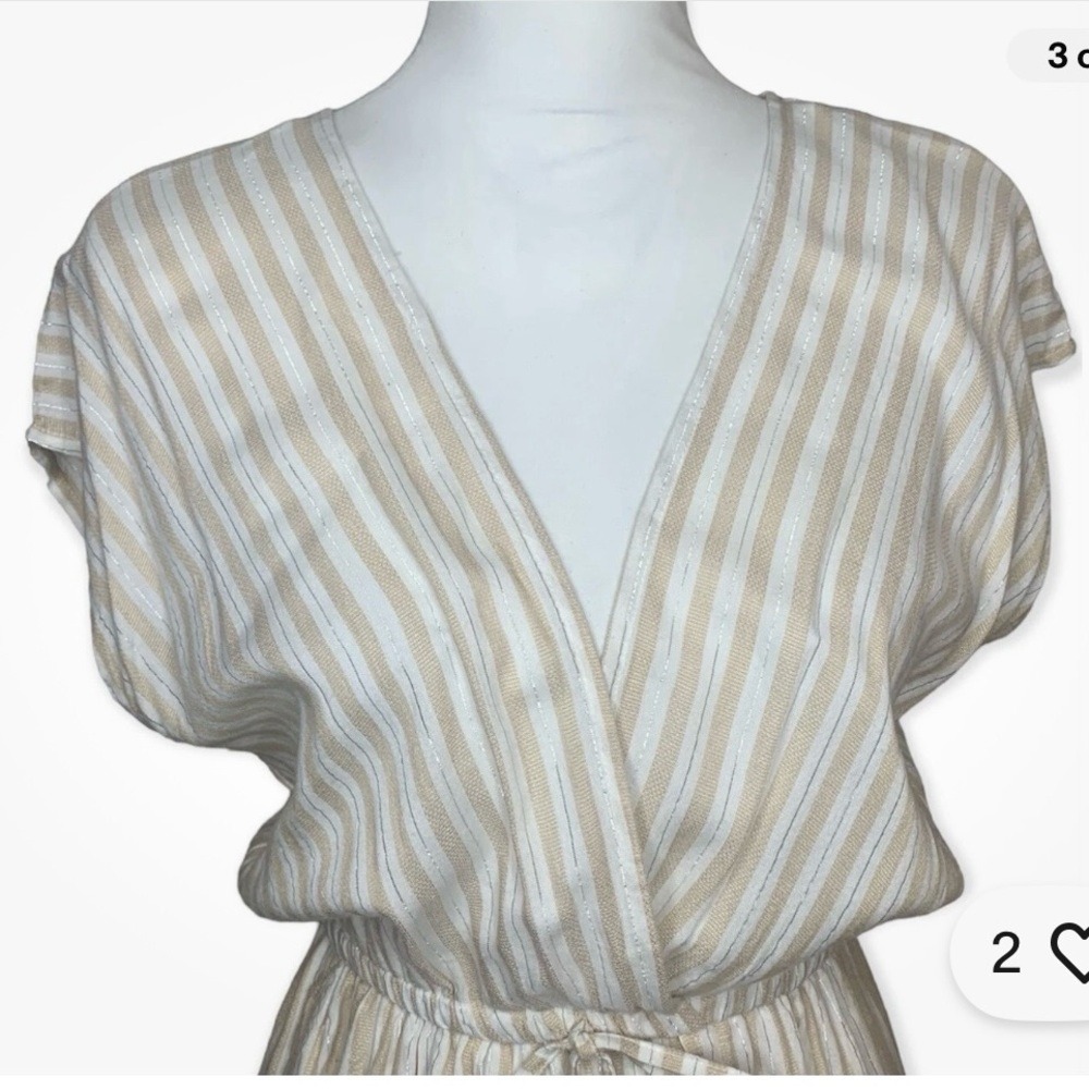 NWT Blue Island Cream and‎ White Striped Maxi Swim Coverup - Picture 4 of 8